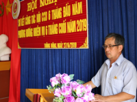 Đồng chí Nguyễn Quốc Ca Phó Chủ tịch hội Cựu chiến binh huyện Thông Nông, phát biểu khai mạc hội nghị.